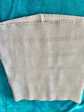CHERYL CREATIONS Silver with Shinny Threads, Tight Tube Top (One Size All)